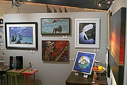 Artworks on display at the Sierra Art Trails 2007 Preview Exhibit