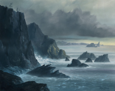 Stormy Big Sur - Painting by Ron Dias